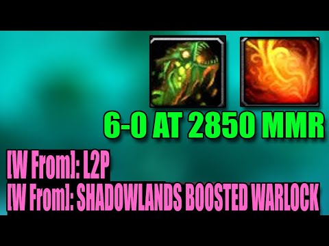 "Shadowlands Boosted Warlock" Beats Hater 6-0 In Solo Shuffles - 2850 MMR