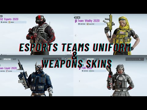 Esports Teams Uniforms & Weapons Skins 2020 - Pilot Program Phase 4 | Rainbow Six Siege