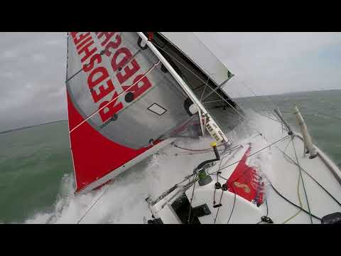 Figaro sailing wipe out in 30 knots