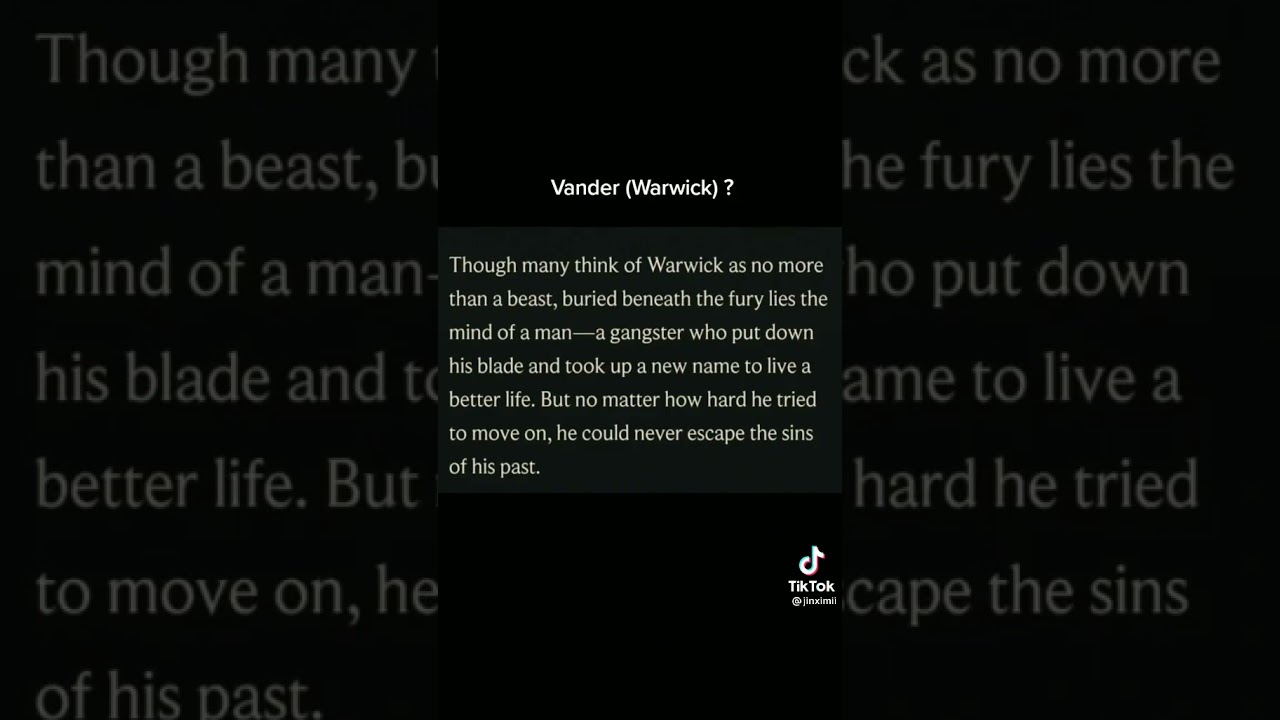 Arcane history Vander are you Warwick ? The truth.