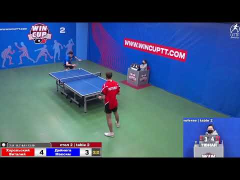 Хорольский Виталий 3-2 Дейнега Максим Турнир Восток 4 WIN CUP  18.02.2022. Прямой эфир Зал 2.