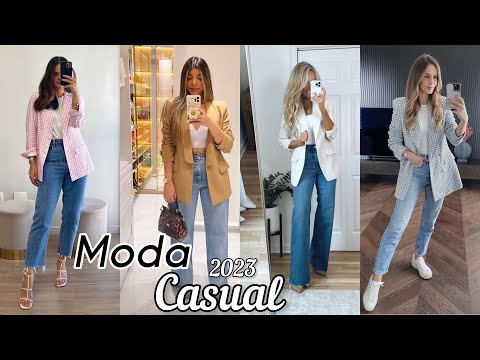 MODA 2023 CÓMO Vestir CASUAL CON ROPA SENCILLA OUTFITS CASUALES PARA MUJER TENDENCIAS DE MODA 2023