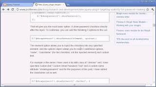 jQuery Tutorial - 117 - Show password plugin
