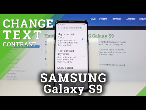 How to Turn On High Contrast Text in SAMSUNG Galaxy S9 – Display Settings