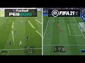 FIFA 21 VS PES 2021 Graphics Comparison | Gameplay HD
