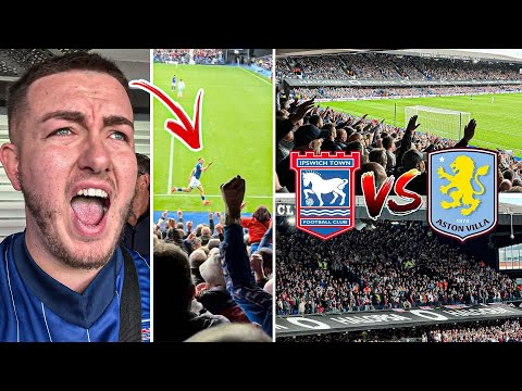 IPSWICH TOWN VS ASTON VILLA | 2-2 | CRAZY VILLA FANS & LIMBS AS ROOF LIFTS OFF AT PORTMAN ROAD!!!