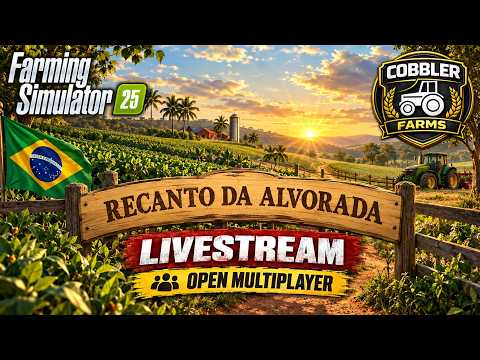 LIVE: EP2 Recanto Da Alvorada! 🇧🇷☕🥜 | Open Multiplayer | Crossplay | Farming Simulator 25 | PS5