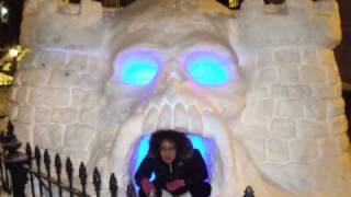 Artist Kilroy III sculpted this magnificent Castle Grayskull igloo complete with indoor lighting.