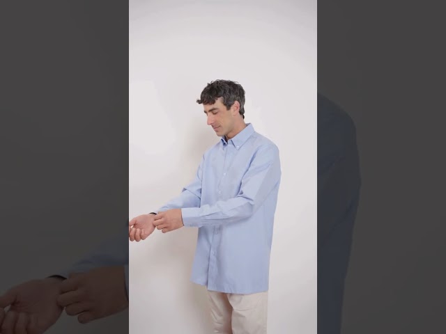 Vídeo relacionado con Superdry Camisa Oxford clásica de manga larga para hombre, Ocean Navy Chambray, M