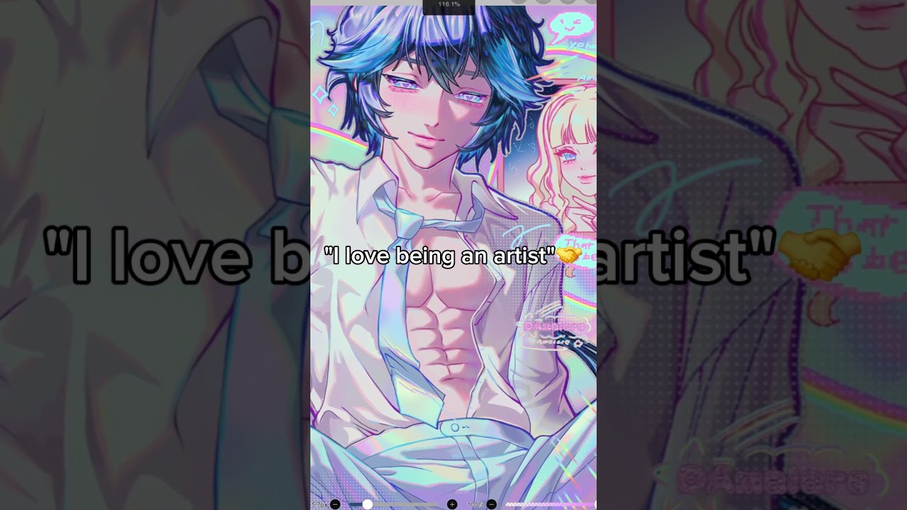 I love being an artist 🫴🏼🌈 #digitalart #originalcharacter #animeart #イラスト #arte #digitaldrawing