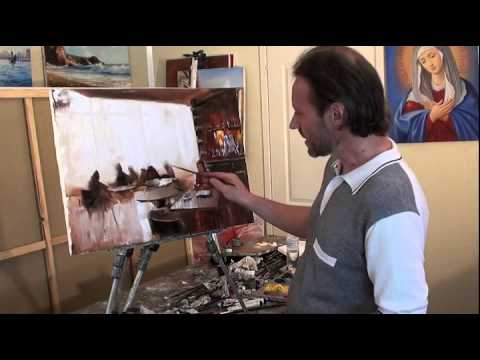 FREE! Full video "scene in a cafe" painter Igor Sakharov