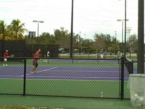 A point in the final set of Semi-Finals doubles match