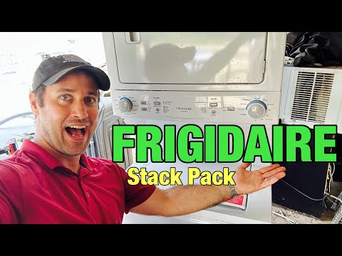 Frigidaire Quiet Pack Stack Washer & Dryer Not Working | Bad Lid Lock & Clogged Door | FLCE7522AW3