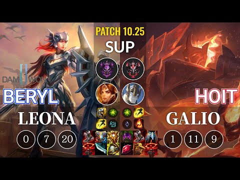 DWG BeryL Leona vs Hoit Galio Sup - KR Patch 10.25