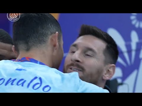 Cristiano meets messi,Neymar,Mbappe [Riyadh XI   vs  PSG ]