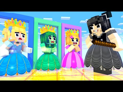 GA Animations - Monster School : Baby Zombie Vs Squid Game Doll Wednesday Princess - Minecraft Animation
