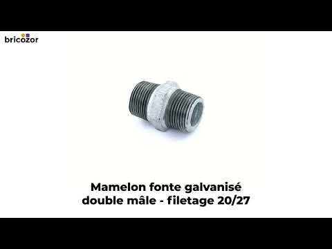 Mamelon fonte double mâle galvanisé - référence 280 CODITAL