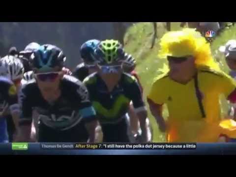 BOOM: Chris Froome punches a colombian fan