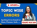 8 Hours Of Topic Wise Spotting Errors Error Detection In Hindi English With Rani Ma Am