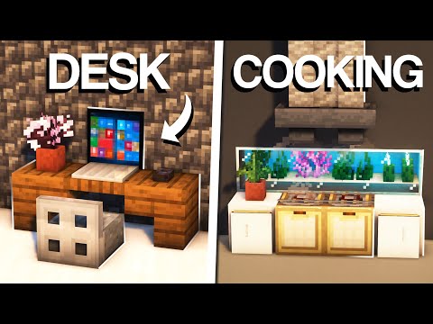 Minecraft: 15+ Interior Furniture Build Hacks & Ideas!
