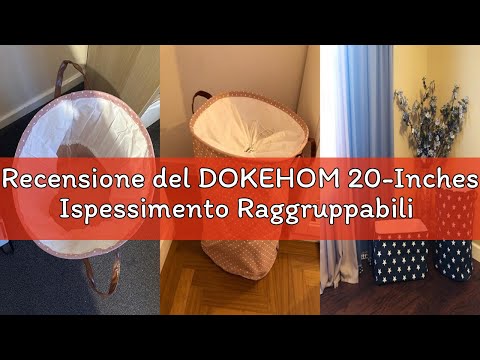 Recensione del DOKEHOM 20-Inches Ispessimento Raggruppabili Round Stoccaggio Paniere, Cotone (Strisc
