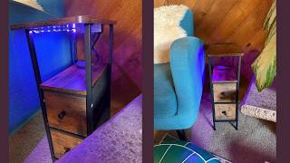LOAKEKEL Narrow Nightstands with LED Lights and Charging Station Review