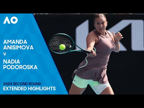 Amanda Anisimova v Nadia Podoroska Extended Highlights | Australian Open 2024 Second Round