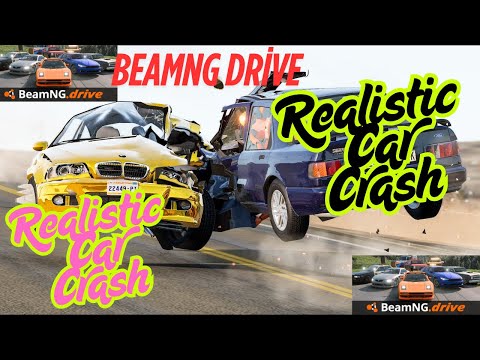 BEAMNG DRİVE - Realistic Crossroad Crashes #1 #automobile #beamngdrive #crashcar #crash #shortvideo