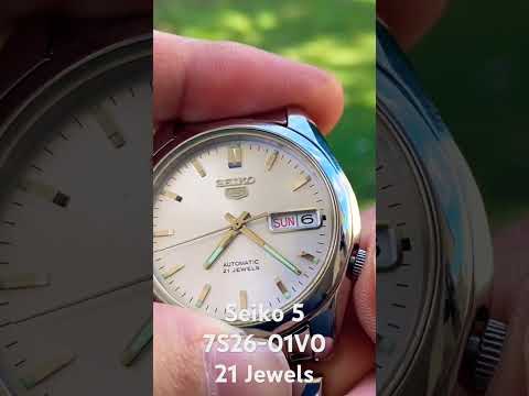 Vintage Seiko Watch Day Date Change ⏰ Seiko 5 7S26-01V0 21 Jewels