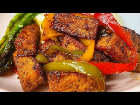 This TOFU RECIPE Will BLOW Your Mind🤯 15-Minute Sweet & Spicy Jerk Tofu| Caribbean Style 🌴