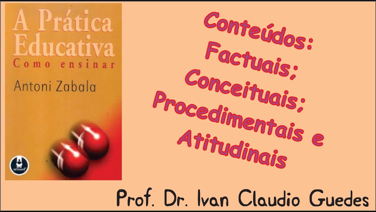 Conteúdos factuais, conceituais, procedimentais e atitudinais Antoni Zabala