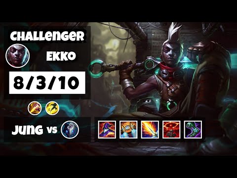 Ekko vs Kindred KOREAN Challenger JUNGLE (8/3/10) - v11.17