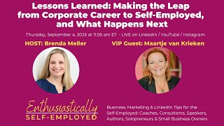 LIVESTREAM: Making the Leap  from Corporate Career to Self-Employed