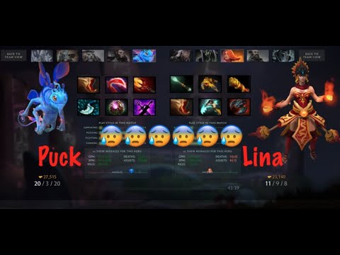 Puck VS Lina mid dota