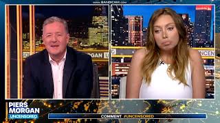 you tube, piers morgan uncensored, ava louise lockner, only fans model holds her big boobs up with h
