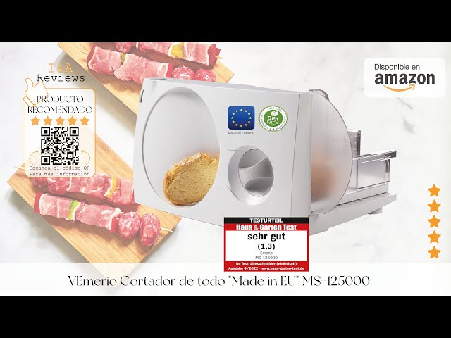 Vídeo relacionado con EMERIO Cortadora multiusos, Made in EU, MS-125000, cuchilla de acero inoxidable de Alemania, ajustable de 0 a 17 mm, plegable para ahorrar espacio, con interruptor de seguridad, Eco 100 W