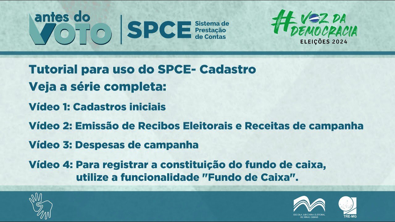 VÍDEO 2: Emissão de Recibos Eleitorais e Receitas de campanha