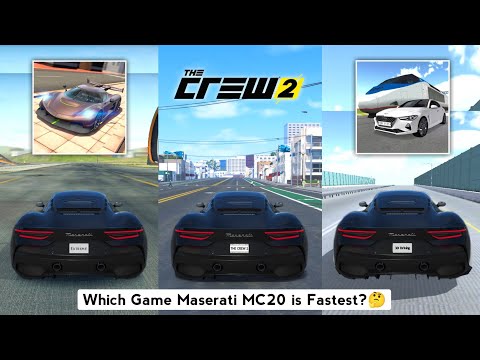 Maserati MC20 Top Speed in Extreme Car Driving Simulator, The Crew 2 & 3D Driving Class - Car Game