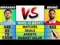 Bernardo Silva VS Bruno Fernandes Comparison | Who Is Best Midfielder? | F4Football