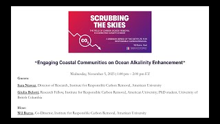 Engaging Coastal Communities on Ocean Alkalinity Enhancement