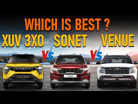 2024 Mahindra XUV 3XO Vs Kia Sonet Vs Hyundai Venue | Which is Best ? | Antique Auto Car