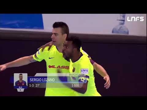 Gol Sergio Lozano (1-3) Jimbee Cartagena - FC Barcelona Lassa. J8, 1Div. LNFS