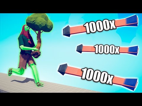 ZOMBIE TREE GIANT vs 1000x OVERPOWERED UNITS - TABS | Totally Accurate Battle Simulator 2023