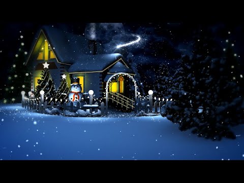 Animated Christmas Card Template - Cosy Christmas Cabin