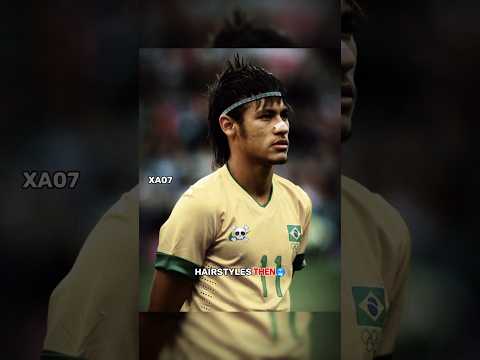 Hairstyle Then In Football 🥶☠️ #shorts #ronaldo #messi #shortsvideo