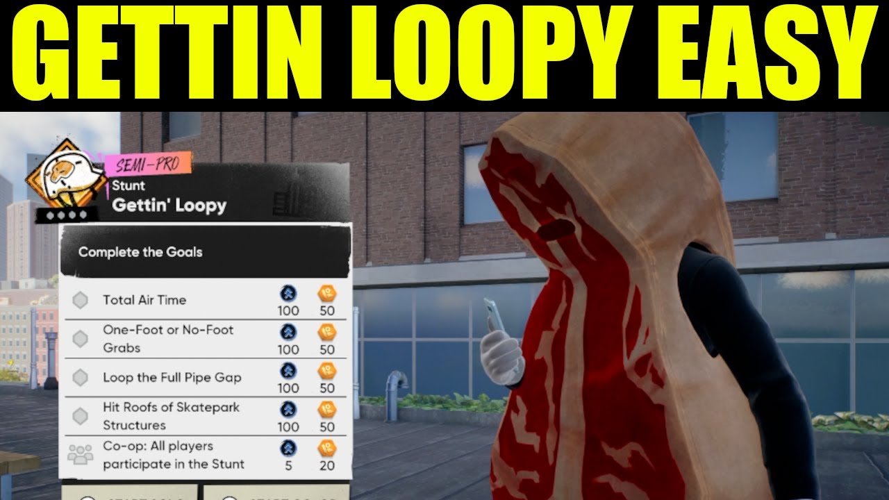 Skate 4 - getting loopy goals guide | loop full pipe gap | hit roofs or skatepark structures