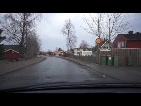 Sweden, Haninge, driving from Bussgaraget to Runstensvägen