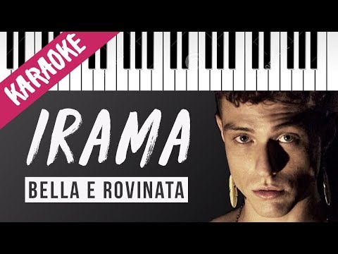 Irama | Bella e Rovinata // Piano Karaoke con Testo