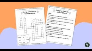 How to create printable word puzzle | Crossword | Google sheets | Printable games | Worksheets