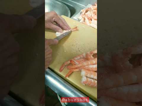 THE PROCESS OF HOW TO MAKE EBI PRAWN SHRIMP FOR SUSHI FROM ZERO UNTIL IT'S READY TO SERVE